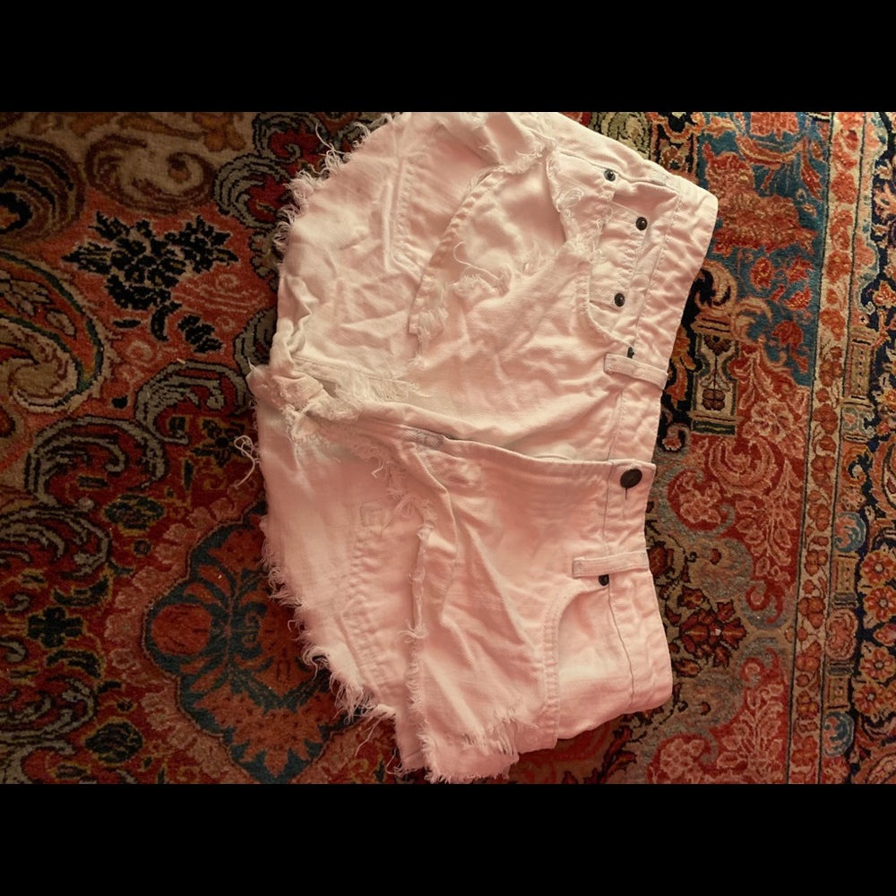 white Lf shorts